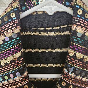 St. John Cruise 2002 season iridescent sequined jacket sz s/m see measurements